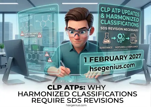 CLP ATPs & Harmonized Classifications hse expert safety data sheets hsegenius